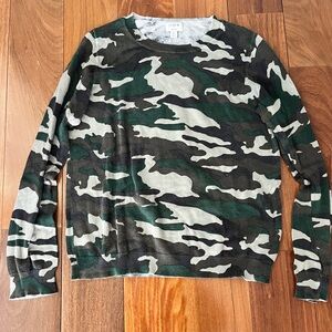 J. Crew camouflage Teddi sweater
